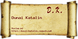 Dunai Katalin névjegykártya